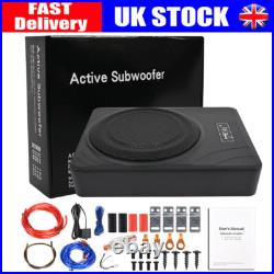 600W 10'' Car Underseat Slim Amplifier Subwoofer Audio Amp Sub Bass Box Speaker