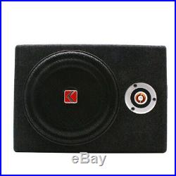 600W 8IN Ultra-Thin Active Car Under-Seat Subwoofer Bass Sub Box Speaker Amp