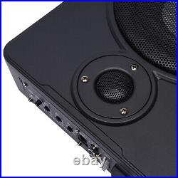 600W 8 Car/Truck Under-Seat Powered Subwoofer Sub Bass Speaker Audio Slim Kit