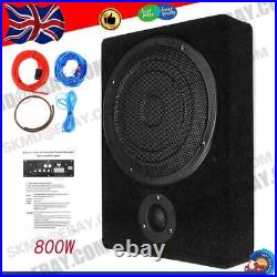 800W 12V Active Underseat Car Bass Box Audio Subwoofer Sub Speaker Amplifier