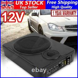 800W 8 Active Underseat Car Bass Box Audio Slim Subwoofer Sub Speaker Amplifier