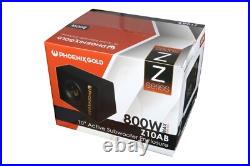 800w 10 Active Subwoofer Phoenix Gold Z10ab 200w Rms With Wiring Kit 800w 10 Active Subwoofer Phoenix Gold Z10ab 200w Rms With Wiring Kit