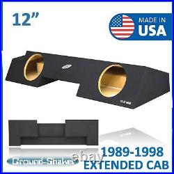 88-1998 Chevy Silverado Extended Cab Sub Box12 Dual Subwoofer Box Enclosure