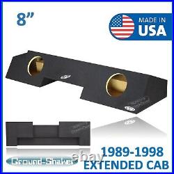 88-1998 Chevy Silverado Extended Cab Sub Box 8 Dual Subwoofer Box Enclosure