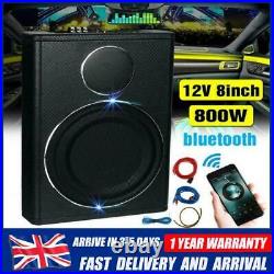 8'' 12V 800W Active Underseat Car Bass Box Audio Subwoofer Sub Speaker Amplifier
