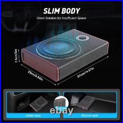 8 600W Car Subwoofer PU Leather Bass Box Slim Under-Seat Active Amplifier 8 600W Car Subwoofer PU Leather Bass Box Slim Under-Seat Active Amplifier