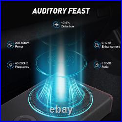 8 600W Car Subwoofer PU Leather Bass Box Slim Under-Seat Active Amplifier 8 600W Car Subwoofer PU Leather Bass Box Slim Under-Seat Active Amplifier