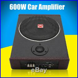 8 600W Watt Active Under Seat Car Subwoofer Stereo Power Amplifier Amp