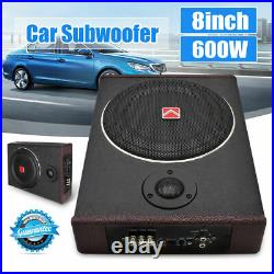8 600w Under Seat Car Subwoofer High Power Amplified Bass Speaker Amp