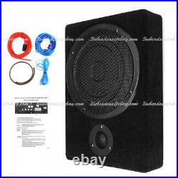 8'' Car Speaker Active Underseat Amplifier Sub Subwoofer Bass Box Audio 800W UK