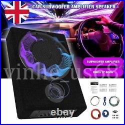 8'' Car Subwoofer Under-Seat 800W Amplifier Speaker Audio Sub Woofer Slim Box