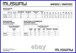 8 Inch Slimline Subwoofer 500 Watts Space Saving Car Audio Bass Musway Mws822