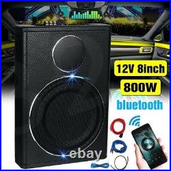 8inches Car Speaker Active Underseat Amplifier Sub Subwoofer Bass Box Audio 800W