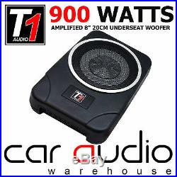 900 WATTS 8 Active Underseat / Under Seat Car Sub Box / Subwoofer & Amplifier