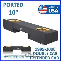 99-06 Chevy Silverado Extended Cab Ported 10 Solo Baric Box Subwoofer Enclosure