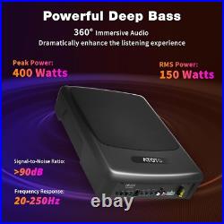 ATOTO 10 inch Under Seat Powered Car Subwoofer with Built-in Amp, Ultra Slim Act
