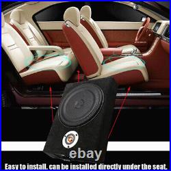 AUTSOME 8'' Underseat Active Amplified Subwoofer Boombox Car Audio Bass Box
