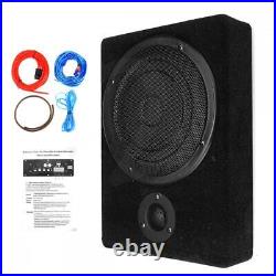 Active Underseat Car Bass Box Audio Slim Subwoofer Sub Speaker Amplifier 800W 8