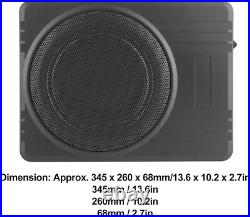 Akozon Under Seat Subwoofer, Underseat Subwoofer, Car Stereo 10inch 12V 800W