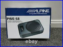 Alpine PWE S8 120W 8 inch Underseat Amplified Active Subwoofer