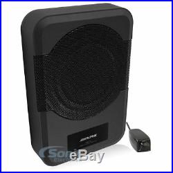 Alpine PWE-S8 Under-Seat 8 120W RMS Powered Car Truck Subwoofer Sub + Amp Kit