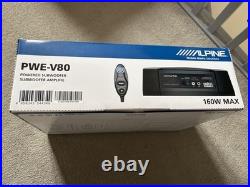Alpine PWE-V80 160W Compact Power Active Bass Tube Underseat Remote Amplifier Alpine PWE-V80 160W Compact Power Active Bass Tube Underseat Remote Amplifier