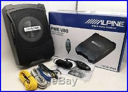 Alpine PWE-V80 8 20cm Under Seat Active Amplified Subwoofer Bass Box OPEN-BOX#