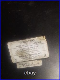 Alpine PWE-V80 8 20cm Under Seat power Amplified Subwoofer