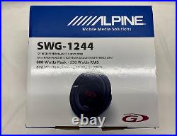 Alpine SWG-1244 Type-G 12 30cm 800W Car Subwoofer 4 Ohm Bass Driver OPEN BOX