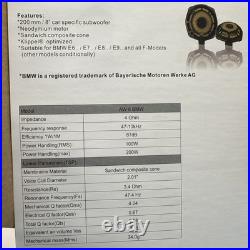 Bmw F20 F30 F32 G20 G30 G32 G11 G05 G01 G04 Upgrade Subwoofers 200w 4 Ohm Set