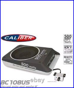 Caliber CALBC108US 8 500 Watts Amplified Under Seat Car Van Subwoofer