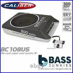 Caliber CALBC108US 8 -cm 500 Watts Amplified Under Seat Car Van Subwoofer