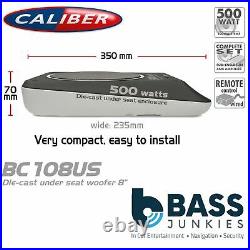 Caliber CALBC108US 8 -cm 500 Watts Amplified Under Seat Car Van Subwoofer
