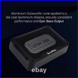 Car Audio USW300 300W Underseat Ultra Slim Compact Active Subwoofer System, Die