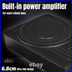 Car Subwoofer Active Underseat Bass Box Audio Sub Speaker Amplifier 12V 600W UK#