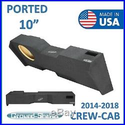 Chevy Silverado Crew Cab 2014 2015 10 Single Ported Sub Box Subwoofer Enclosure