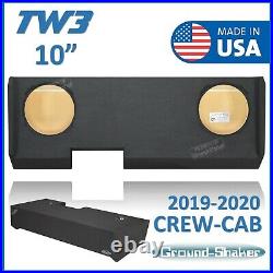 Chevy Silverado Crew Cab 2020 10 Sub Box Subwoofer Enclosure For JL Audio TW3