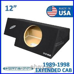Chevy Silverado Extended Cab 89-98 Single 12 Sealed Subwoofer Enclosure Sub Box