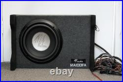 Compact 10 Powered Subwoofer Box 1300W Ported Car Audio Active Bass Speaker