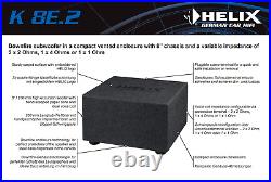 Compact 8 Subwoofer Heliz K8e. 2 600 Watt Bass Enclosure German Design Vw T5/t6