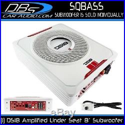 DS18 SQBASS 8 600W Under Seat Car Sub woofer Powered Bass Amplifier Slim Mount