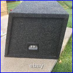 Double 12 inch Carpeted Subwoofer box. Dual 12 Inch car speaker Enclosure