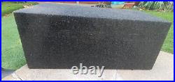 Double 12 inch Carpeted Subwoofer box. Dual 12 Inch car speaker Enclosure