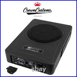 ESX Q208A 8 Underseat Active Subwoofer 300W RMS Compact Slim Fit Bass Box ESX Q208A 8 Underseat Active Subwoofer 300W RMS Compact Slim Fit Bass Box