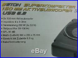 ETON USB 6.2 16 cm 6 UNDERSEAT UNTER SITZ AUTO KFZ SUB WOOFER 320 Watt NEU