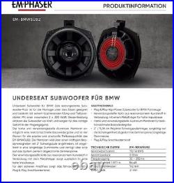 Emphaser EM-BMWSUB2 under-Seat Subwoofer 1 Pair Compatible With BMW Vehicle