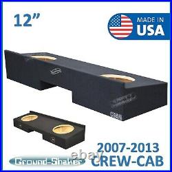 Fits Chevy Silverado Crew-Cab 2007-2013 12 Dual Sub box Subwoofer Enclosure