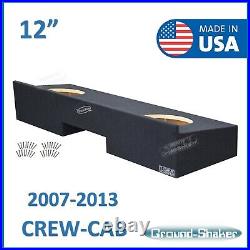 Fits Chevy Silverado Crew-Cab 2007-2013 12 Dual speaker box Subwoofer Enclosure