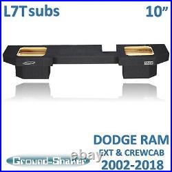 Fits Dodge Ram Extended Cab For Kicker L7T 10 Dual Sub Box Subwoofer Enclosure