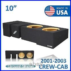 Fits Ford F-150 Crew Cab 2001-2003 10 Dual Sealed Sub Box Subwoofer Enclosure
